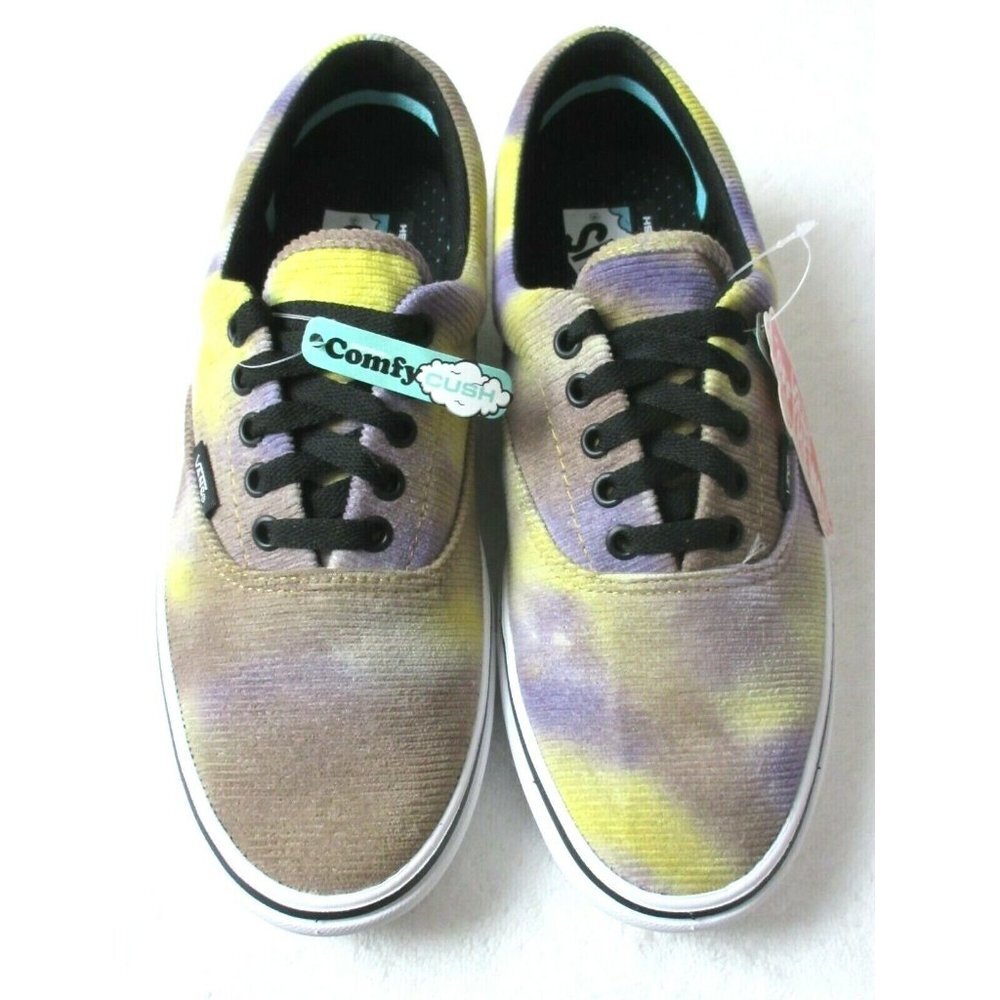 Vans Women's Comfycush Era Blotched Purple Tie Dye Corduroy Shoes Sizes NWT - Picture 3 of 5